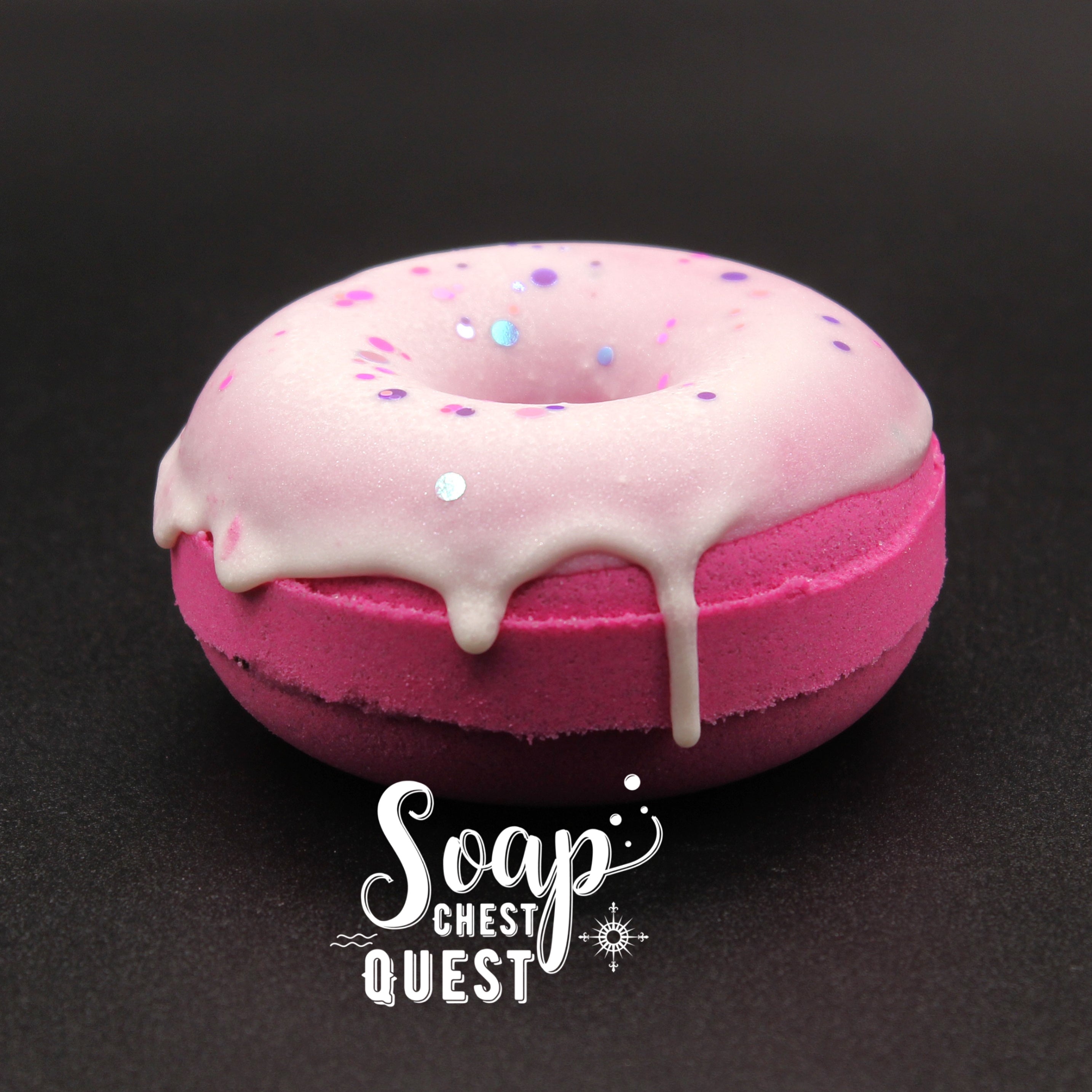 Black Raspberry Donut (large bath bomb)